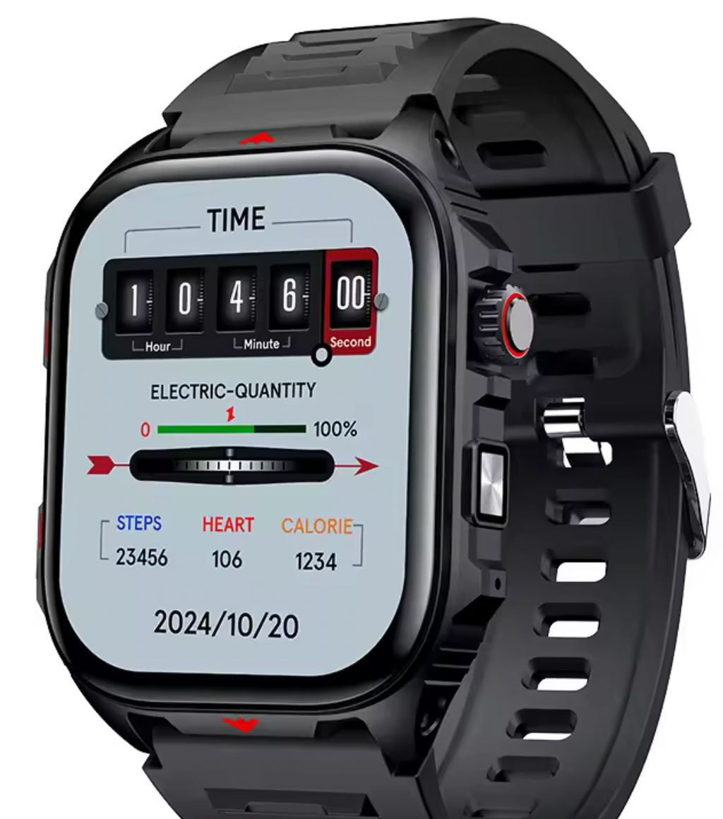 Bluetooth Smartwatch with Fitness Tracking & Waterproof Design