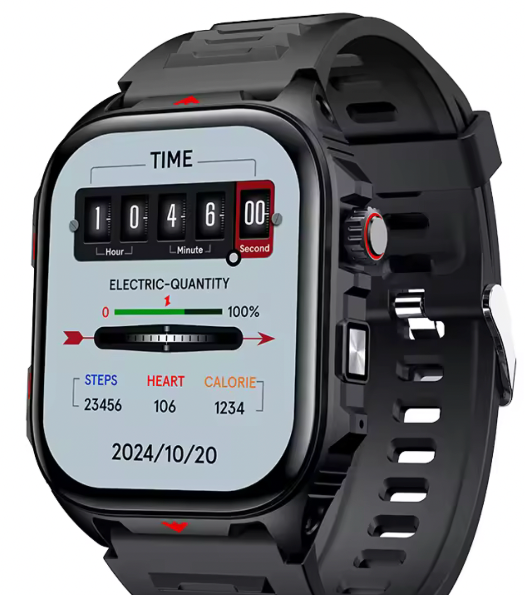 Bluetooth Smartwatch with Fitness Tracking & Waterproof Design