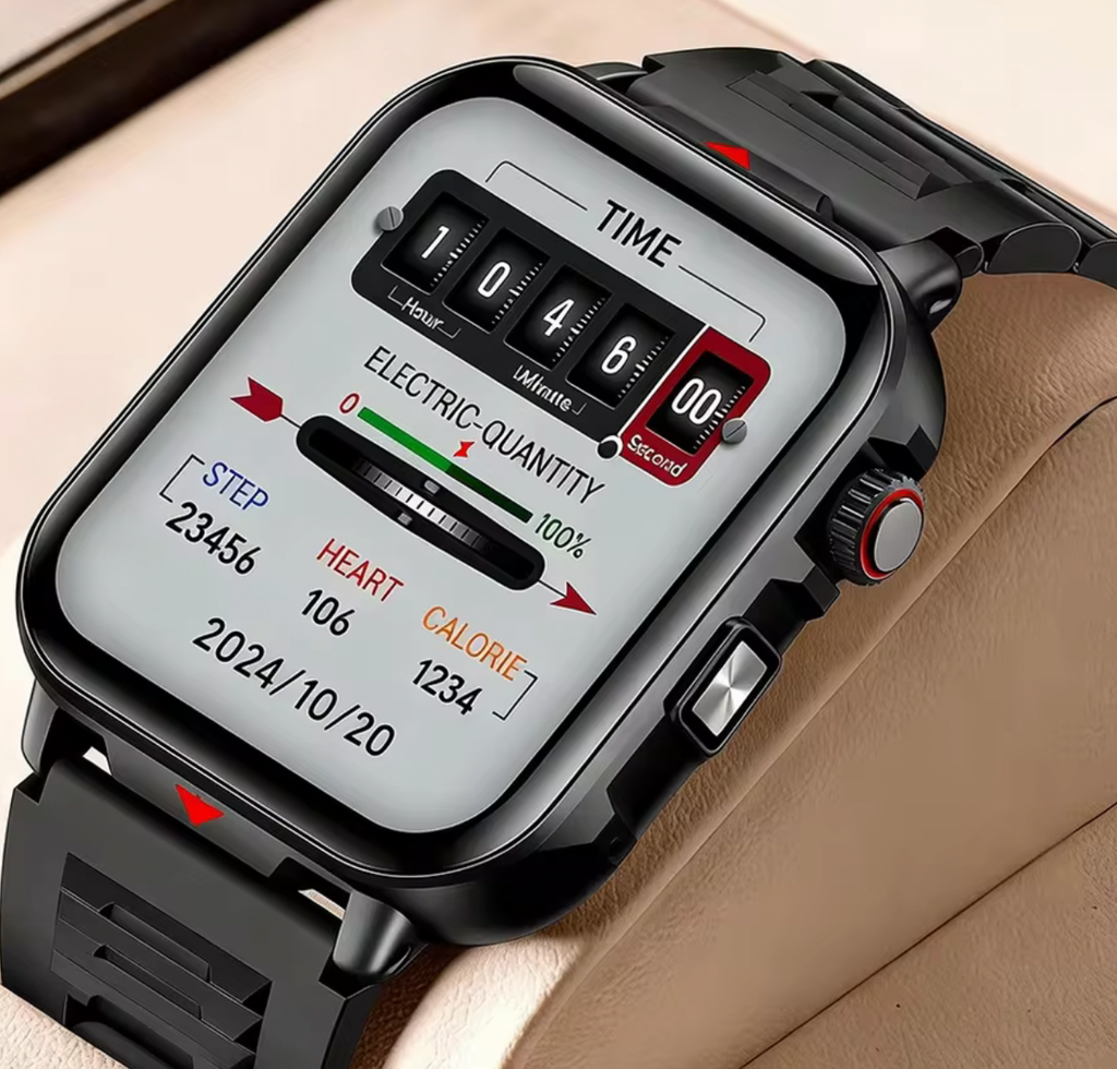 Bluetooth Smartwatch with Fitness Tracking & Waterproof Design