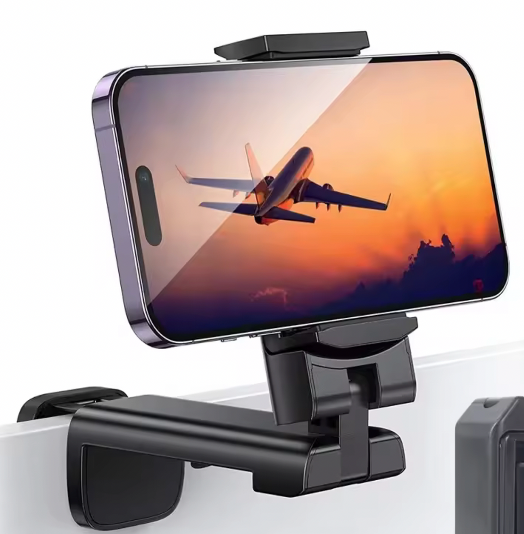 Foldable Travel Phone Holder Clip for Airplane & Desk